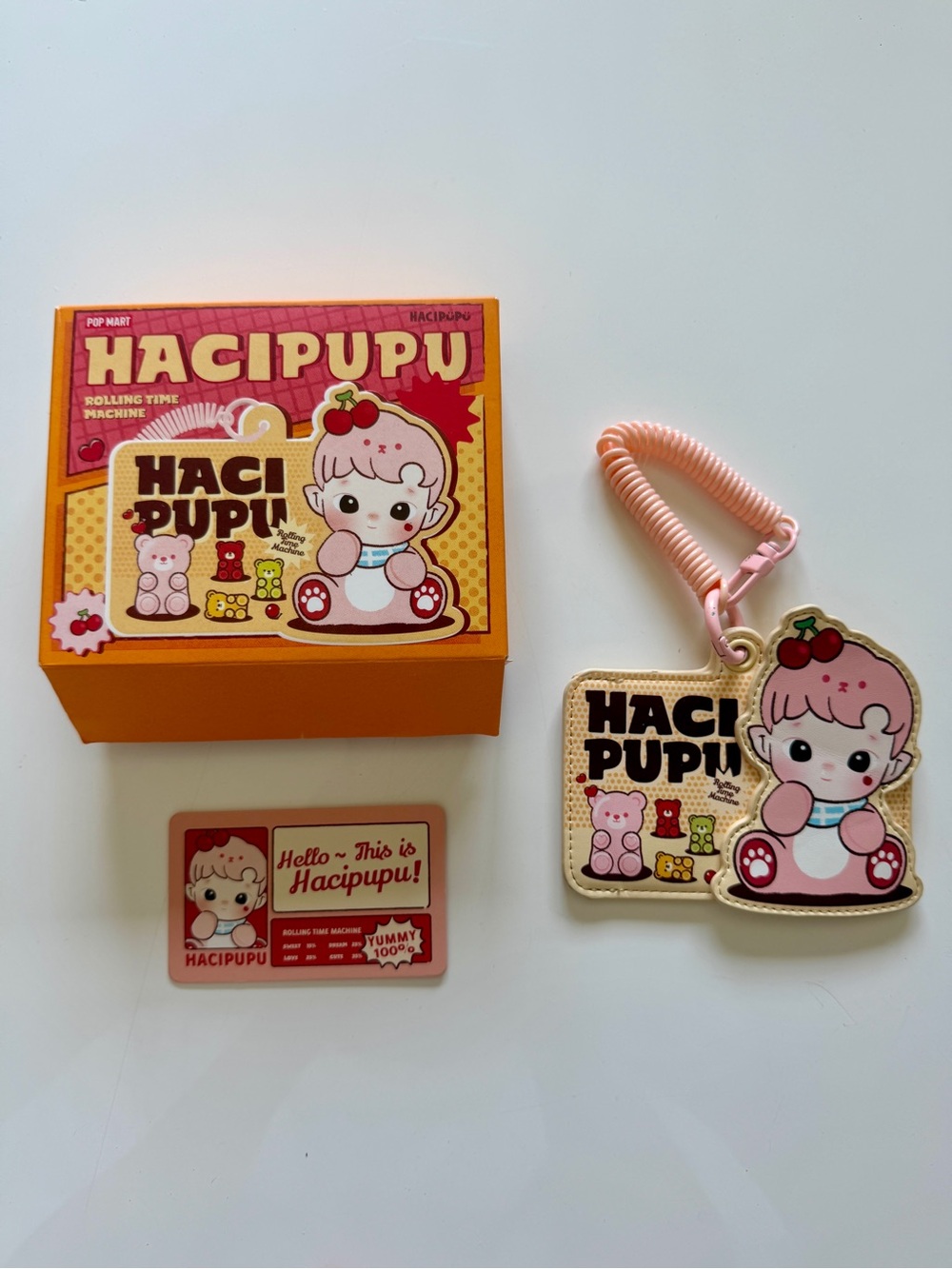 Pop Mart Hacipupu Rolling Time Machine Card Holder Big Bear, Little Bear